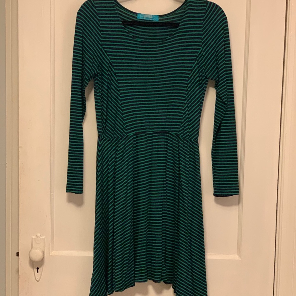 Mini jersey long sleeve dress